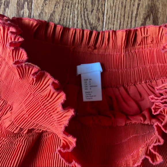 H&M Orange Pleated Skirt - Picture 4 of 4